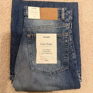 Cotton On Men's Relaxed Jeans - Classic Blue